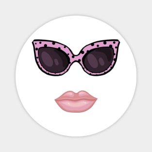 Pink glasses and lips Magnet